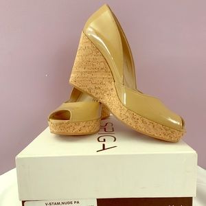 Via Spiga STAM Open-Toe Wedge NWOT